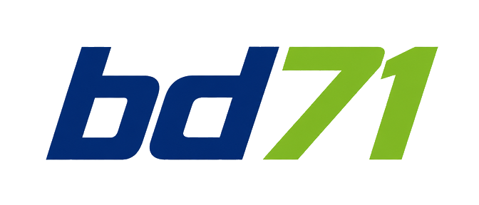 bd71 logo on a dark tech-style navbar